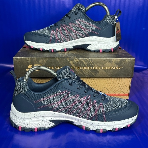🆕Sketchers Hillcrest Trail Running Sneakers Women’s 7.5 Blue/Pink Fast Shipping - Picture 7 of 9